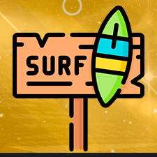 Logotipo de surfe da MElbet Brasil