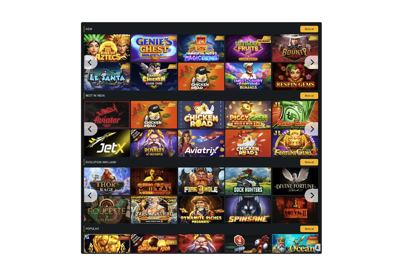 Escolha do slot desejado